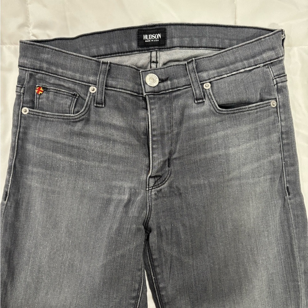 Hudson Stretch Skinny Jeans 27 Gray Mid Rise Made in USA - Picture 14 of 14